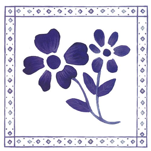 Dec/Transfers Blue Floral Design