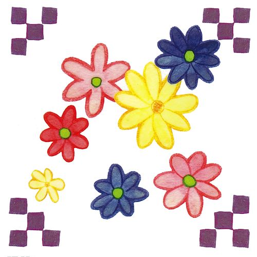 Dec/Transfers Multi Floral Design