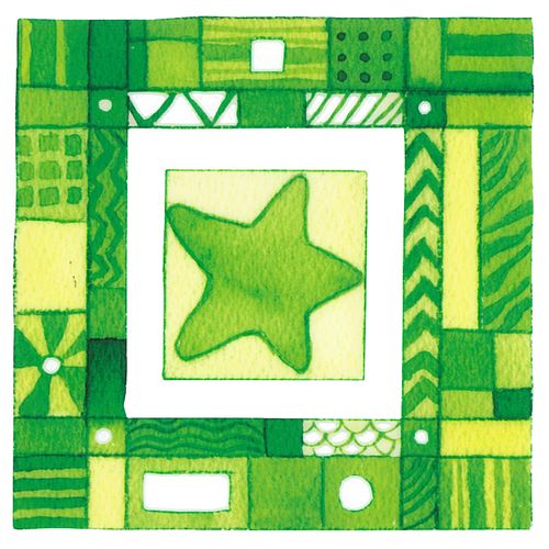Dec/Transfers Green Starfish Design