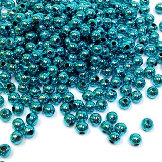 Pearl Beads 4mm Metallic Aqua 25g