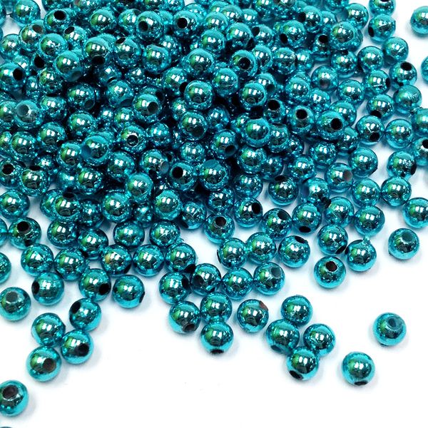 Pearl Beads 4mm Metallic Aqua 250g