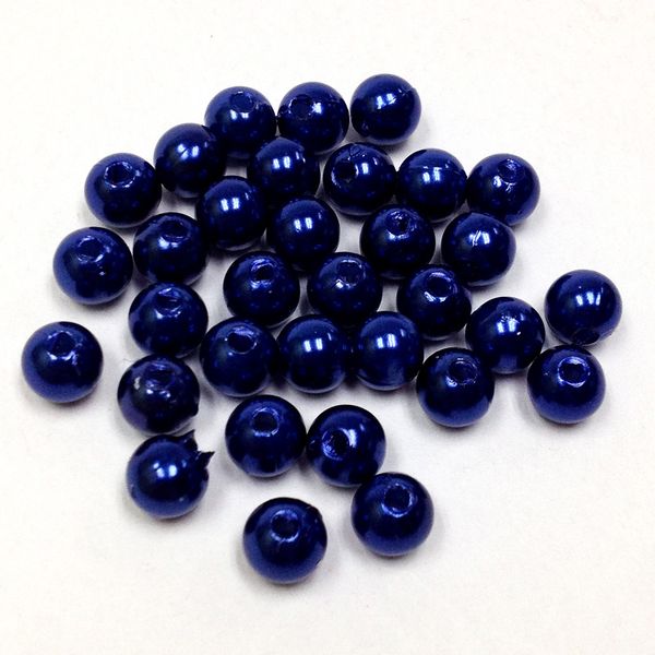 Pearl Beads 6mm Royal Blue 250g