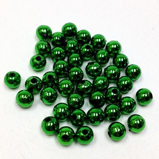 Pearl Beads 6mm Metallic Green 250g