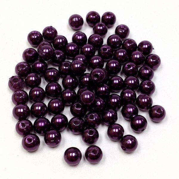 Pearl Beads 6mm Metallic Burgandy 250g
