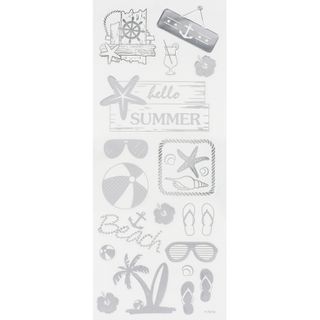 Stickers Hello Summer Beach Silver