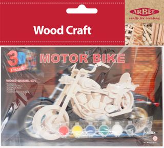 Wood 3D Puzzle Motor Bike