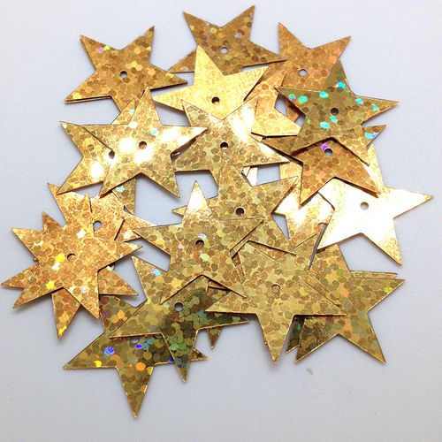 Scatters 17mm Stars w/Hole Las Gold 500g