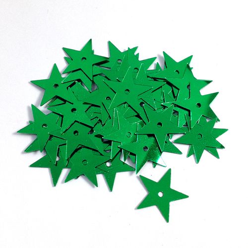 Scatters 17mm Stars w/Hole Green 500g