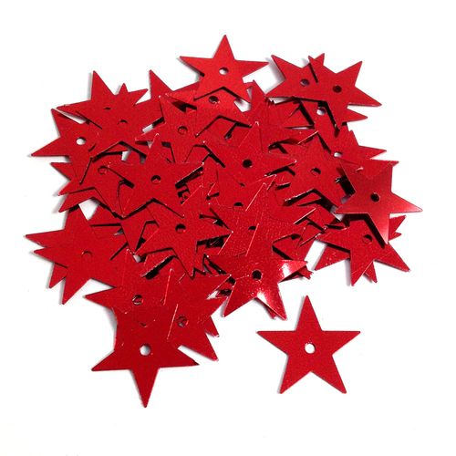 Scatters 17mm Stars w/Hole Red 500g