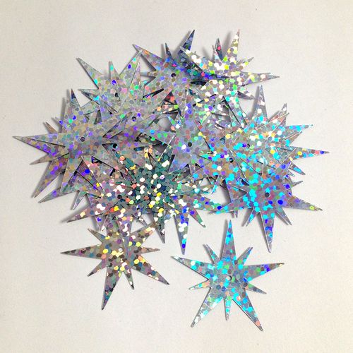 Scatters 25mm Starburst LaserSilver 500g