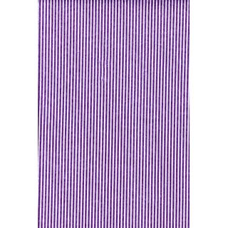 Printed Felt White With Purple Stripes