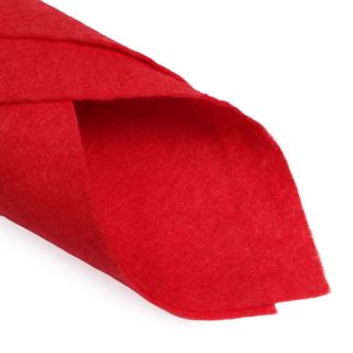 French Felt Wool/Visc 180cm Red