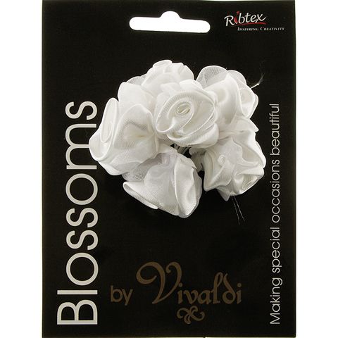 Rose Small 6 Head Bunch White