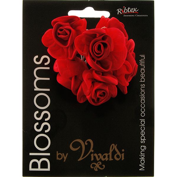 Rose Small 6 Head Bunch Red