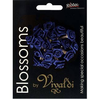 Flower Ribbon Rose 20Head Royal Blue