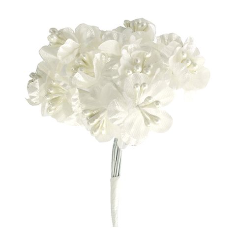 Flower Poly with Pearl Stamens White