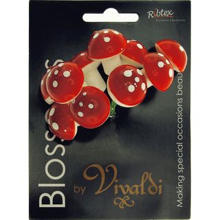 FOAM MUSHROOM RED-WHT 10pcs