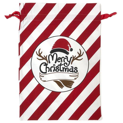 Xmas Santa Sack Striped Merry Xmas