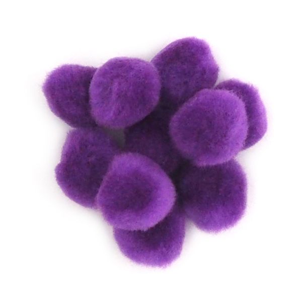 Pom Poms 13mm Purple Pkt 100