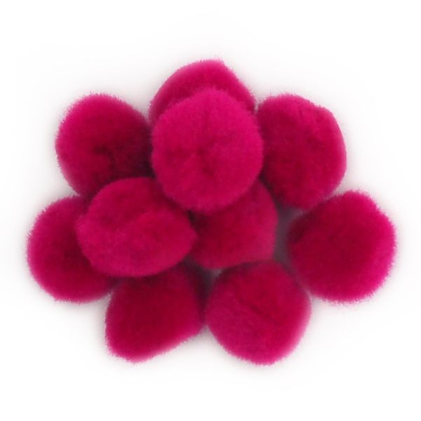 Pom Poms 13mm Fuchsia Pkt 100