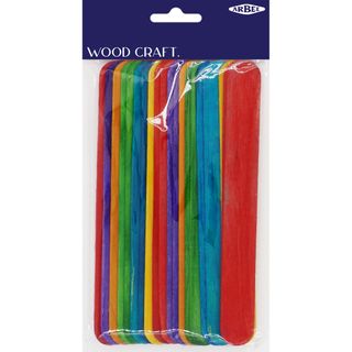 Wooden Paddle Stick Assorted Pkt 20