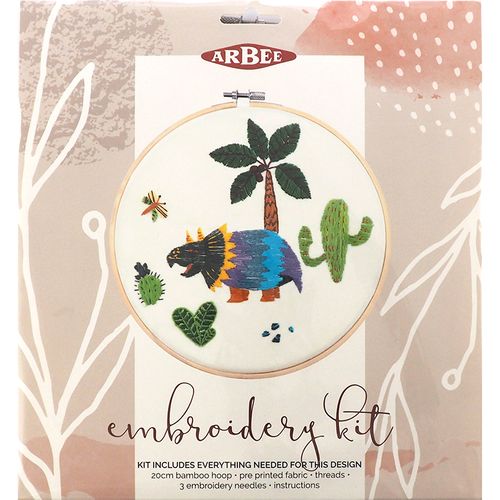 Embroidery Kit Cactus Dinosaur