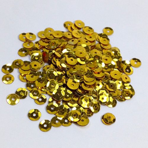 Sequins 12mm Metallic Cup Yellow/Go 250g