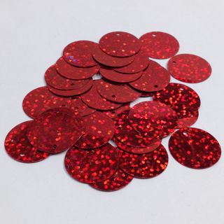 Sequins Flat wTop Hole Red 20mm 250g