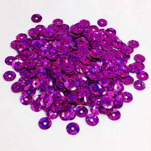 Sequins 4mm Laser Cup Fuchsia 35g