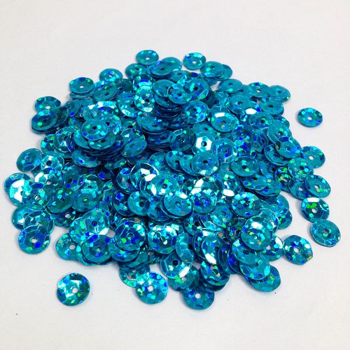 Sequins 4mm Laser Cup Aqua 35g