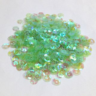 Sequins 4mm Laser Cup Mint Green AB 250g