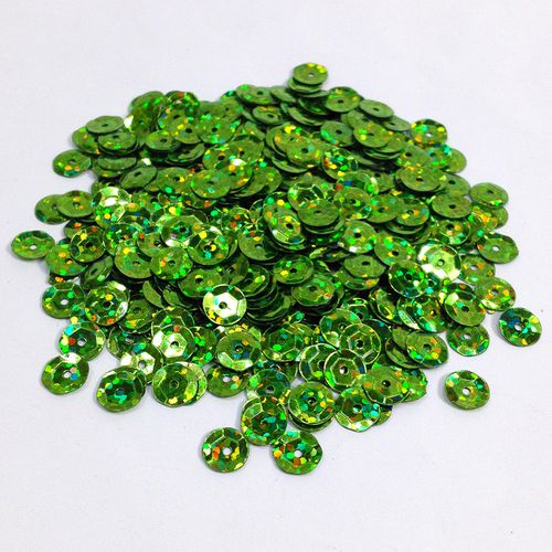Sequins 4mm Laser Cup Lime 250g
