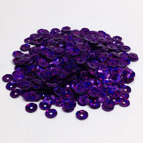Sequins 4mm Laser Cup Purple 35g