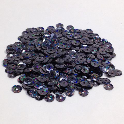 Sequins 4mm Laser Cup Charcoal 35g