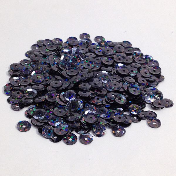 Sequins 4mm Laser Cup Charcoal 250g