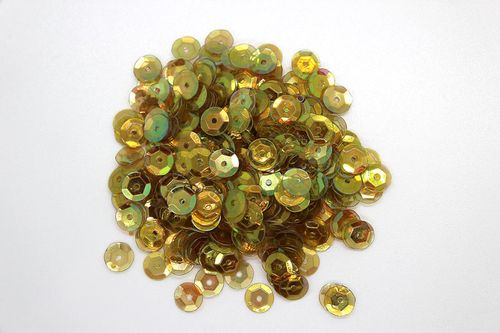 Sequins 6mm Laser Cup Amber AB 250g