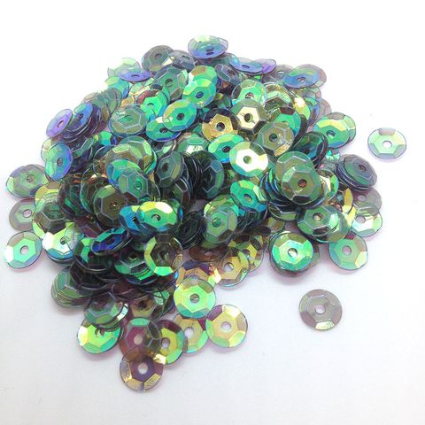 Sequins 6mm Laser Cup Green AB 35g