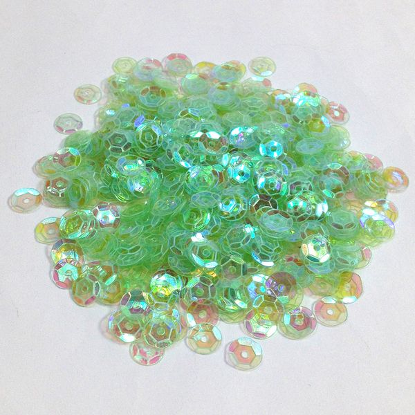Sequins 6mm Laser Cup Mint Green AB 250g