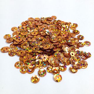 Sequins 6mm Laser Cup Bronze 35g