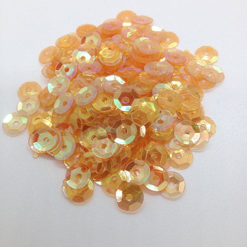 Sequins 6mm Laser Cup Apricot AB35g