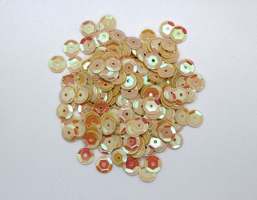 Sequins 6mm Laser Cup Cream AB 35g