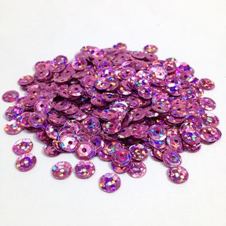 Sequins 6mm Laser Cup Pink 35g