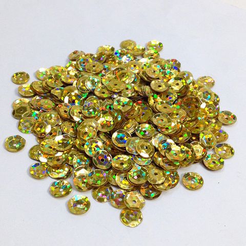 Sequins 6mm Laser Cup Yellow/Gold 250g