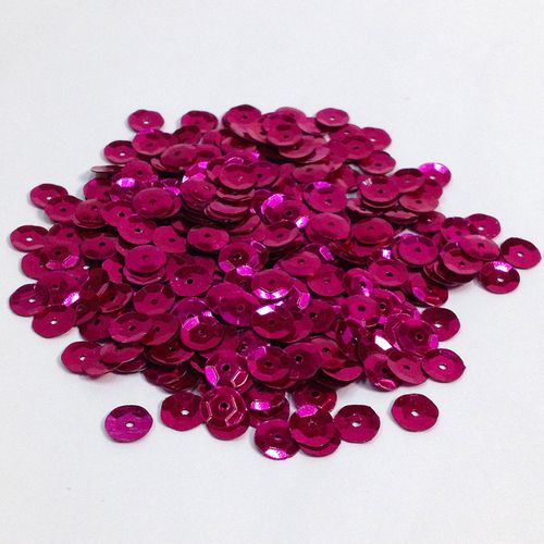 Sequins 6mm Metallic Cup Fuchsia 250g