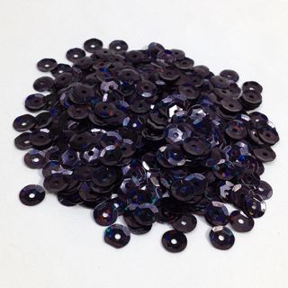 Sequins 6mm Laser Cup Black 35g