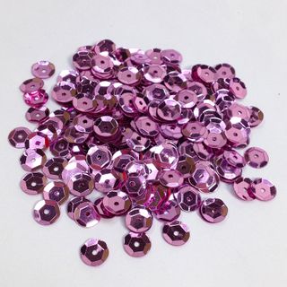 Sequins 6mm Metallic Cup Pink 35g