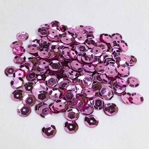 Sequins 6mm Metallic Cup Pink 250g