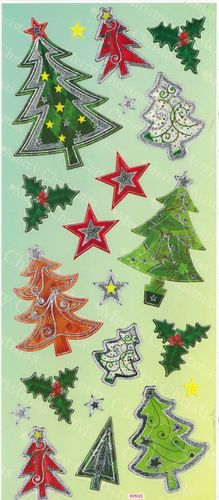 Stickers Dimensional Xmas Trees