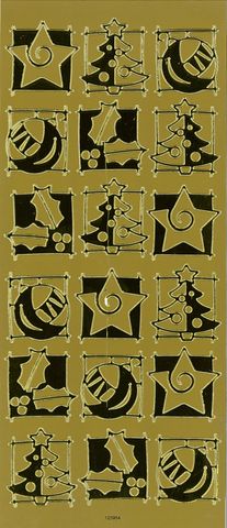 Stickers Christmas Gold