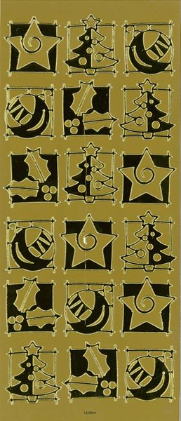 Stickers Christmas Gold